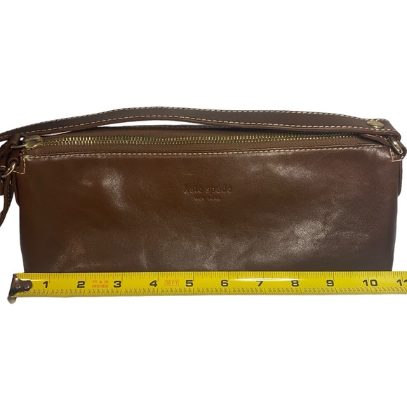 Vintage Kate Spade Soft Leather Baguette Bag, Brown, Gold Tone Hardware - Picture 2 of 12